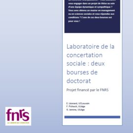 Laboratoire de la concertation sociale – 2 bourses de doctorat!