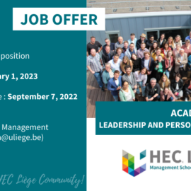 HEC Liège recrute un chargé de cours en Leadership