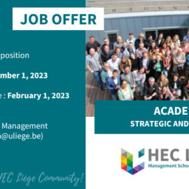 HEC Liège recrute un chargé de cours en Strategic & Sustainable HRM HEC Liège recrute un chargé de cours en Strategic & Sustainable HRM