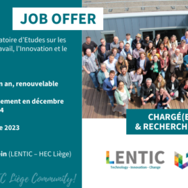 Emploi pourvu – Le LENTIC engage Emploi pourvu – Le LENTIC engage