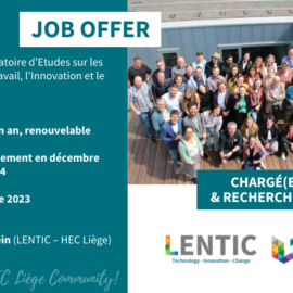 Emploi pourvu – Le LENTIC engage