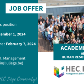 HEC Liège recrute un chargé de cours en “Applied and Digital Human Resource Management”